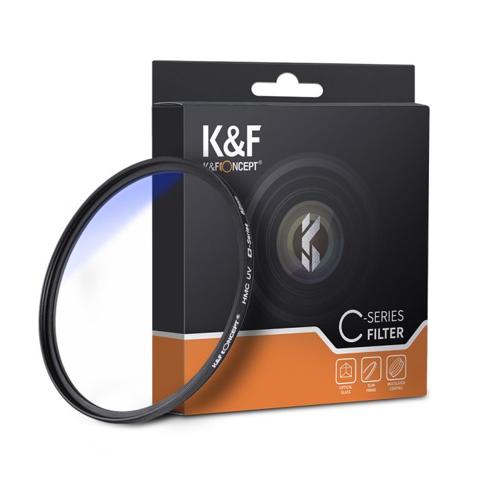 Світлофільтр K&F Concept 55 mm HMC UV, Blue Coated, оптичне скло Японія
