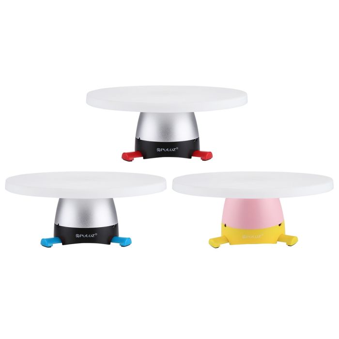 Поворотний стіл для предметної зйомки (макрозйомки) Puluz PU364L з АКБ і пультом.