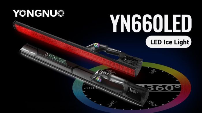 LED - освітлювач, відеосвітло, жезл - Yongnuo YN660LED (2000-9900K) - 45 Ватт