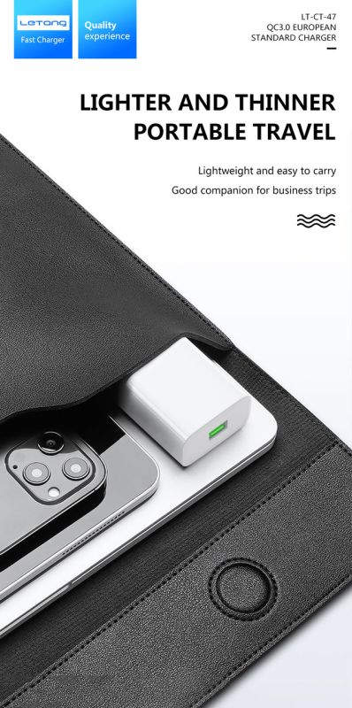 Мережевий адаптер Letang CT-47 - 1 x USB (Charge QС3.0 5V- 3A, 9V - 2A, 12V - 1.5A)