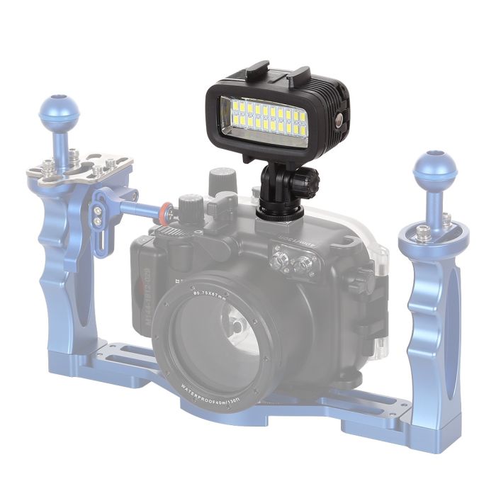 Лампа LED світло водонепроникна від Puluz PU222, LED підсвічування для екшн-камер Xiaomi YI, SJCam, GoPRO