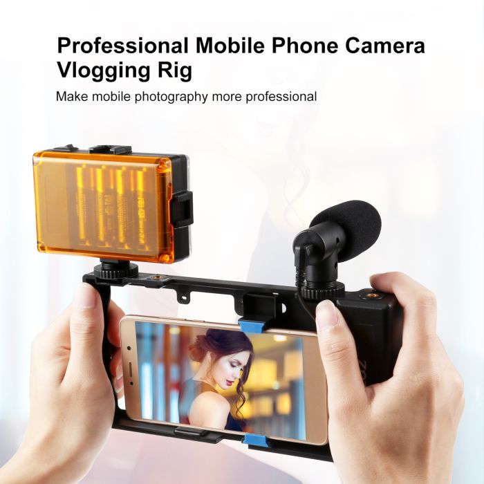 Універсальна клітка, рамка, тримач Puluz PU3067L для телефону - смартфона з кнопкою спуску Bluetooth