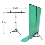 Установка, система фону T-подібна хромокей (зелений) 1.5 х 2.0 (у комплекті з фоном)