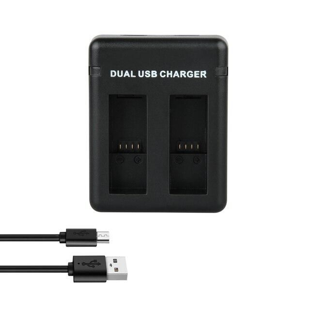 Зарядний пристрій для двох акумуляторів GoPro Hero 9, 10 (AHDBT-901, ADBAT-001, SPBL1B) з кабелем USB