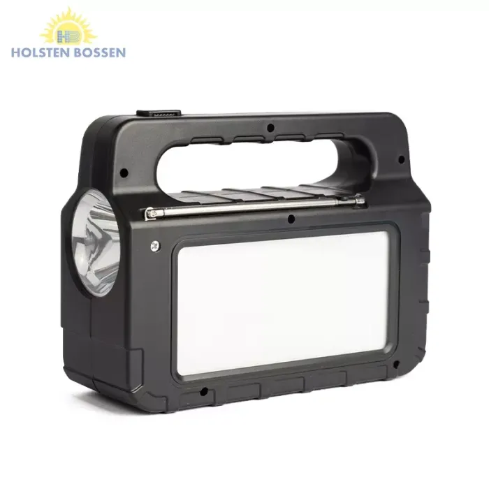 Портативна сонячна станція HB-1920 для заряджання ґаджетів — Power Bank, ліхтар, прожектор, 3 лампи, MP3, FM