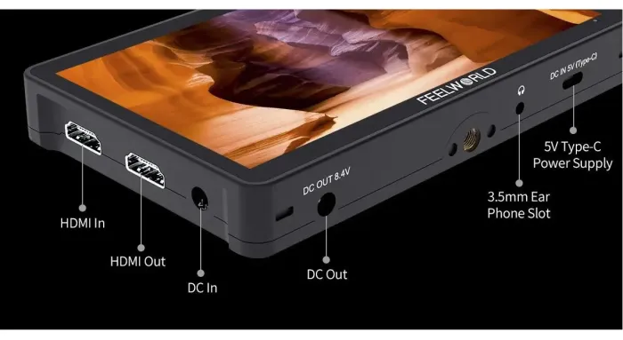 Накамерний монітор, дисплей FeelWorld F5 PRO (V4) (6" дюймів, 3D LUT 4K HDMI (F5PRO V4)