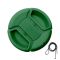 Кришка універсальна передня на об'єктив 77 мм — зеленого кольору — з внутрішнім зачіпом і шнурком
