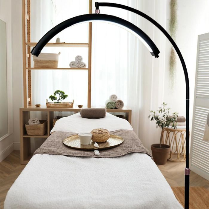 LED безтінова Moon лампа для відеобрезорів вій тату брови освітлення для косметології HD-M12X Censreal чорна