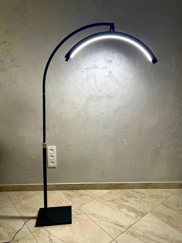 LED безтінова Moon лампа для відеобрезорів вій тату брови освітлення для косметології HD-M12X Censreal чорна