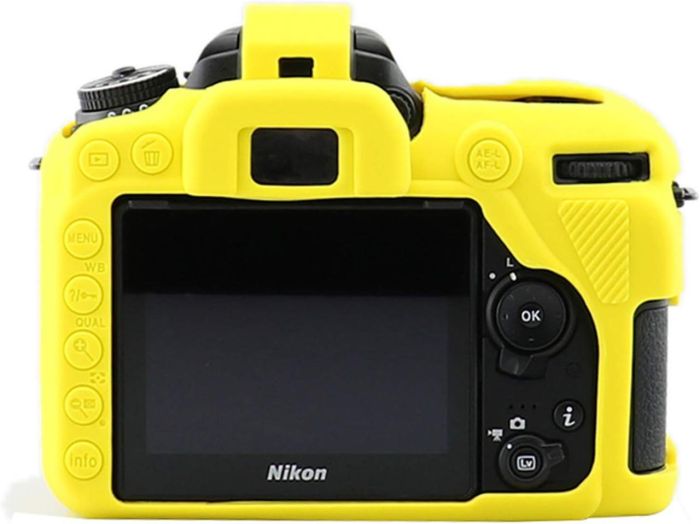 Захисний силіконовий чохол для фотоапаратів Nikon D7500 — жовтий