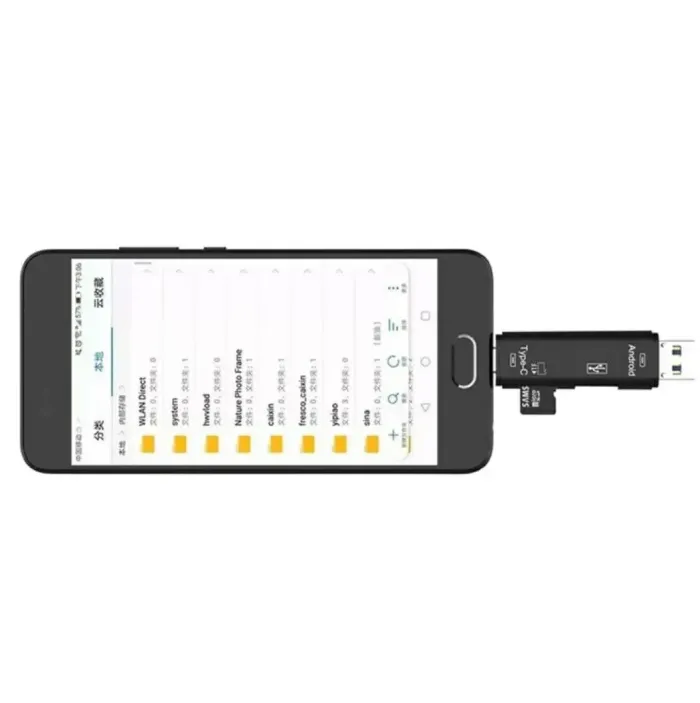 Кардридер Fonken (card reader/writer) USB 2.0 OTG/Type-C/MicroSD/MicroUSB — 5 в 1 для телефона, ноутбука тощо.