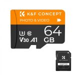Картка пам'яті K&F Concept Micro SD 64 GB (U3/V30/A1) з адаптером для SD (KF42.0012)