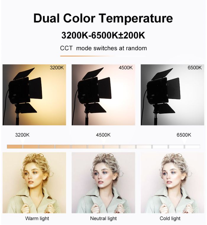 LED — освітлювач, відеосвітло Teyeleec WS-300 II (3200-6500 K) у комплекті з мережевим адаптером — живлення від 220 В