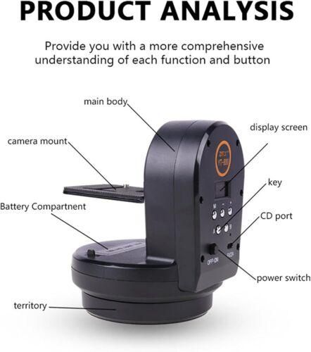 Обертовий моторизований штатив — головка з пультом керування YT-800 від Zifon для фотоапаратів і камер