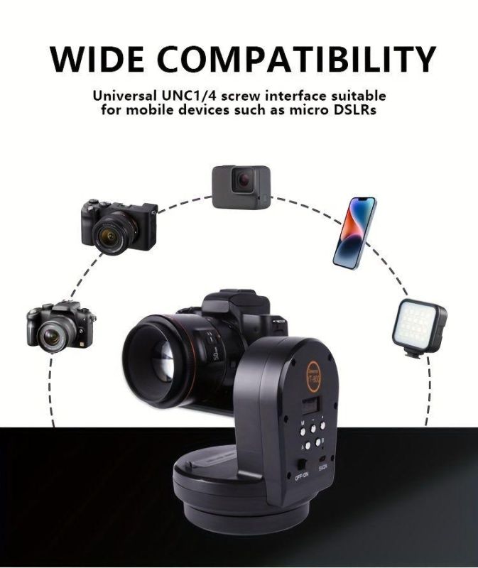 Обертовий моторизований штатив — головка з пультом керування YT-800 від Zifon для фотоапаратів і камер