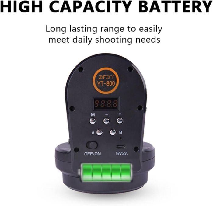 Обертовий моторизований штатив — головка з пультом керування YT-800 від Zifon для фотоапаратів і камер