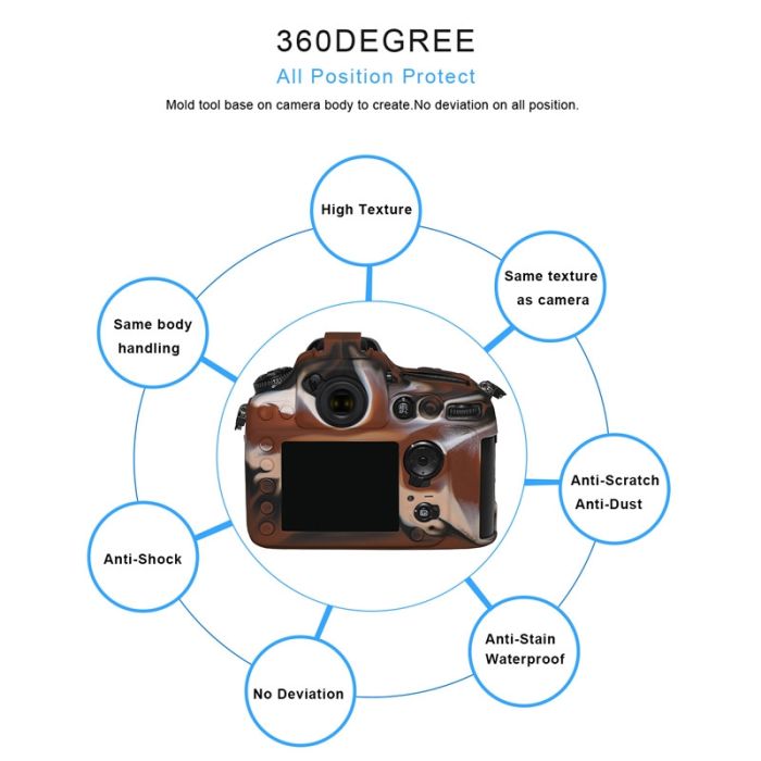 Захисний силіконовий чохол Pixel для фотоапаратів Nikon D800 — камуфляж (пипля) (код TBD0603887301C)