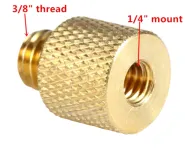 Нарізний адаптер-перехідник різі 1/4 на 3/8 (1/4 мама — 3/8 тато)