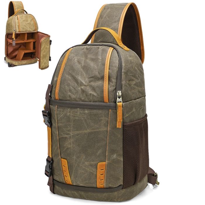 Полотновий фоторюкзак, рюкзак для фотоапаратів Soudelor (тип "TBD0604246901C") — комуфляжний — захисний