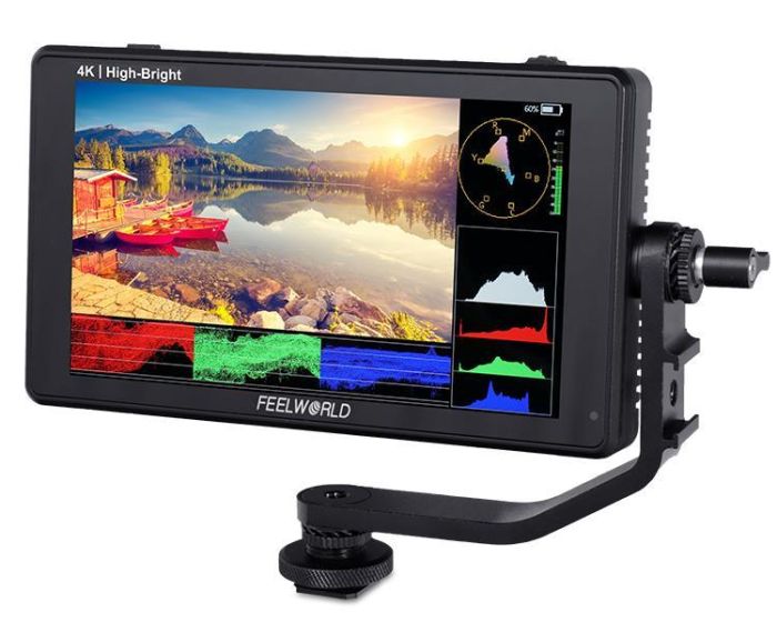 Накамерний монітор, дисплей FeelWorld LUT6E 6" дюймів, 1600 cd/m2, 4K, 3D LUT, (LUT6E)