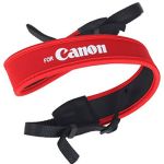 Плечовий шийний ремінь для фотоапаратів CANON (неопрен) — червоний