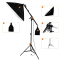 Комплект студійного світла Censreal YX-DT03: 2 софтбокси, журавель із софтбоксом, LED-лампи 3200-5600K з пультами
