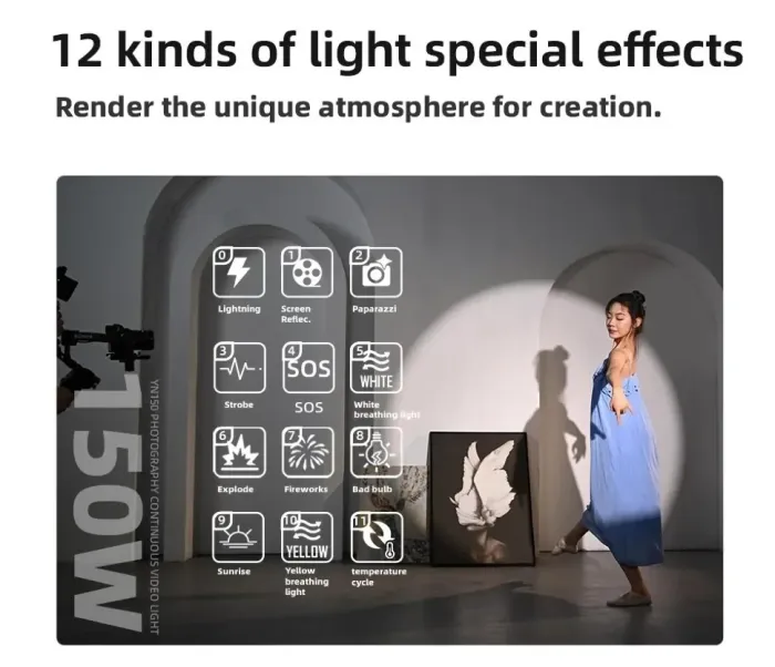 LED-світло, освітлювач, студійне світло Yongnuo YN150 (2700-6500K)