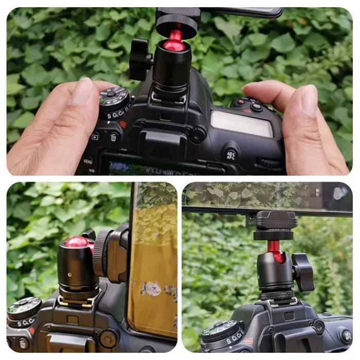 Шарнірний гвинт (адаптер) 1/4" із затискним кільцем під гарячий башмак для встановлення обладнання T25-A