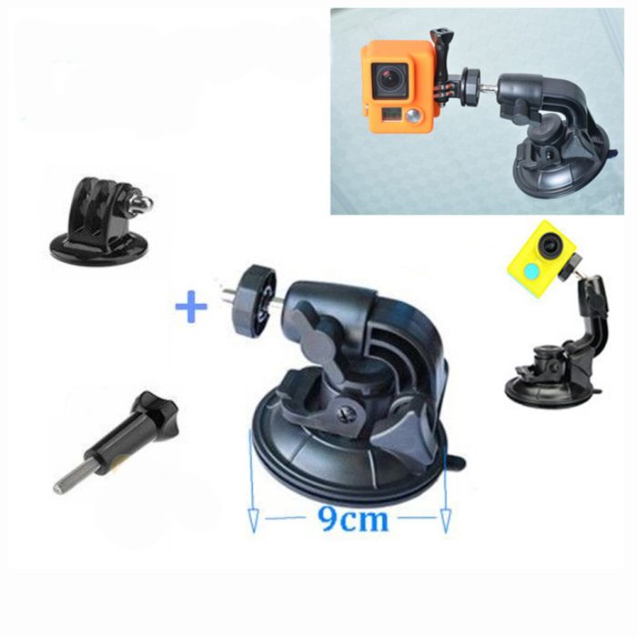Кріплення з присоскою 9 см + адаптер та болт для екшн камер Xiaomi YI, SJCam, GoPRO (код № XTGP70)