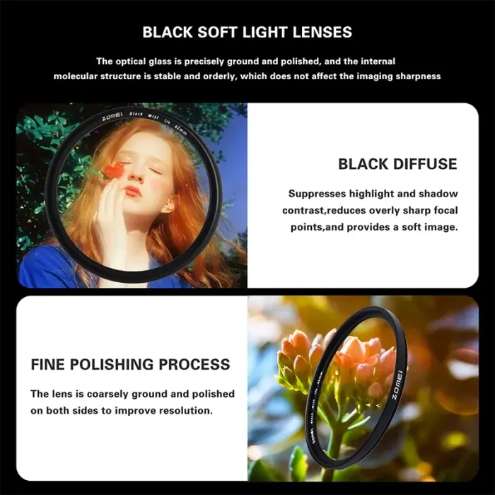 Світлофільтр Zomei 58 mm Black Mist 1/4