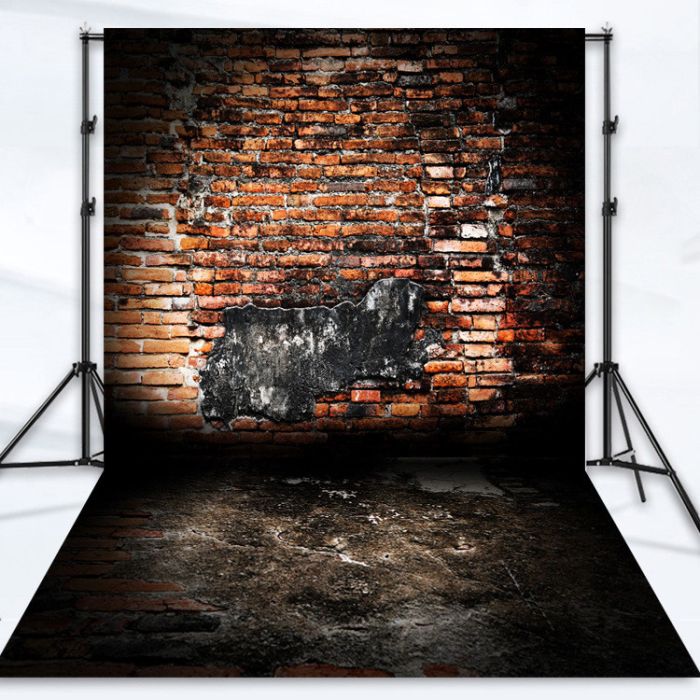 Фотофон, фон для фото вініловий текстурний 1.5×2.1 м Цегляна стіна (841651) у тубусі