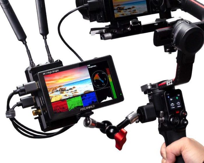 Накамерний монітор, дисплей FeelWorld 5.5" дюймовий LUT5E, 1600 cd/m2, 4K, 3D LUT