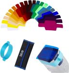 Набір кольорових фільтрів (розсіювачів) — гелевих Selens SE-CG20 (20 кольорів) для накамерного спалаху