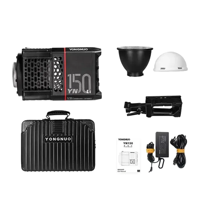 LED-світло, освітлювач, студійне світло Yongnuo YN150Li KIT (2700-6500K) з вбудованим акумулятором на 2500 ma
