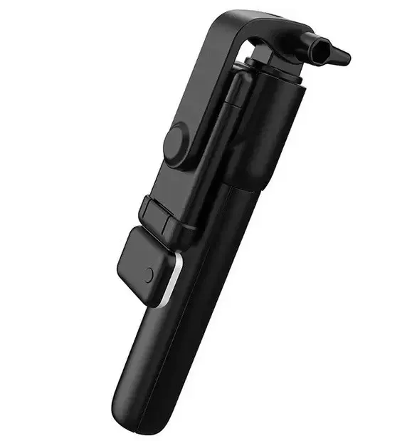 Селфі палиця, штатив-монопод для телефона з Bluetooth пультом і LED-світлом Selfie Stick R1S (чорний)