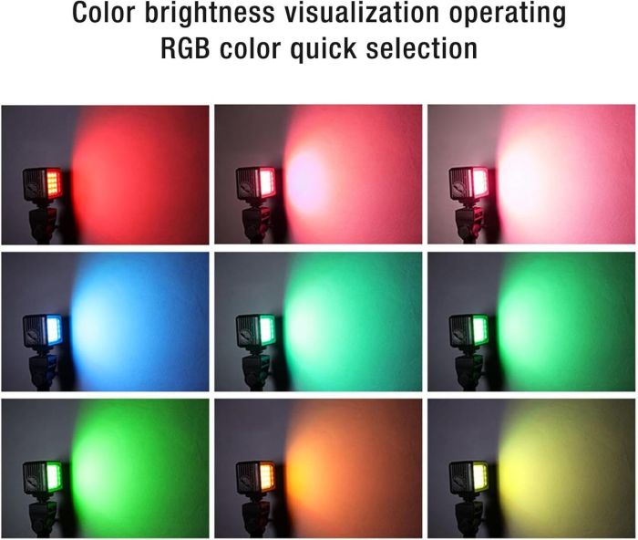 Лампа LED-світло з RGB водонепроникна Movo SL-105, LED-підсвітка для екшн-камер Xiaomi YI, SJCam, GoPRO