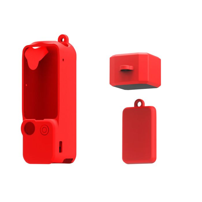 Силіконовий чохол для камери, кришка-ковпачок і кришка для DJI Osmo Pocket 3 — червоний