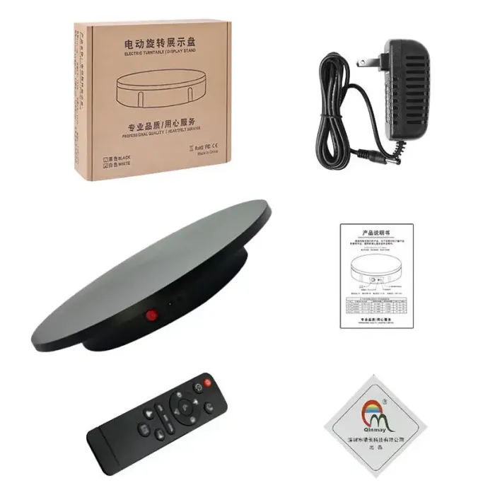 Поворотний, обертовий стіл для предметного знімання макрознімання Puluz DCA1271B 42 см навантаження до 100 кг! чорний