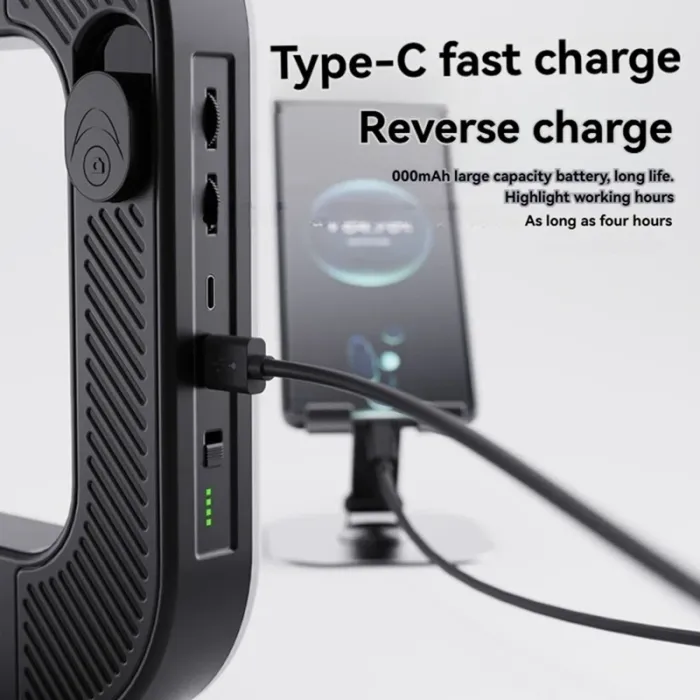 Кільцева LED-лампа ZGRL-02 — Bi-color 2500К-6500К (акумулятор 8000 ma) з пультом для смартфона та тримачем