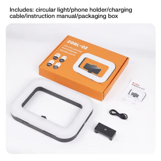 Кільцева LED-лампа ZGRL-02 — Bi-color 2500К-6500К (акумулятор 8000 ma) з пультом для смартфона та тримачем