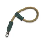 Стильний універсальний кистьовий ремінь (ремінець), мотузка, з металевим карабіном для фотоапаратів бежевий