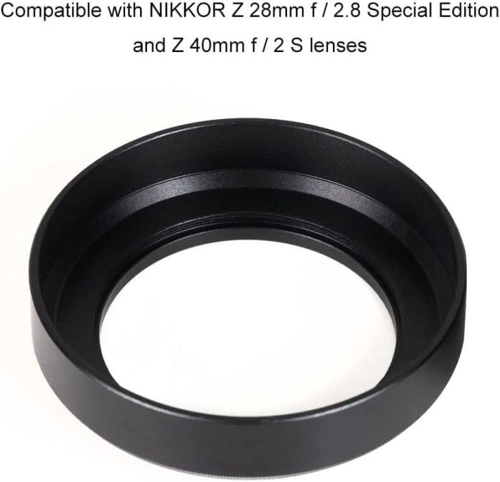 Бленда HF-52 для Nikon Nikkor Z 28 mm f / 2.8 SE, Nikkor Z 40mm f / 2 S — металева