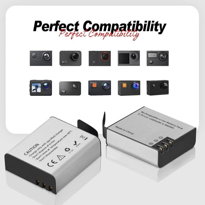 Акумулятор PG1050 (посилений 1350 ма) — аналог (SJCAM SJ4000B) для екшн-камер