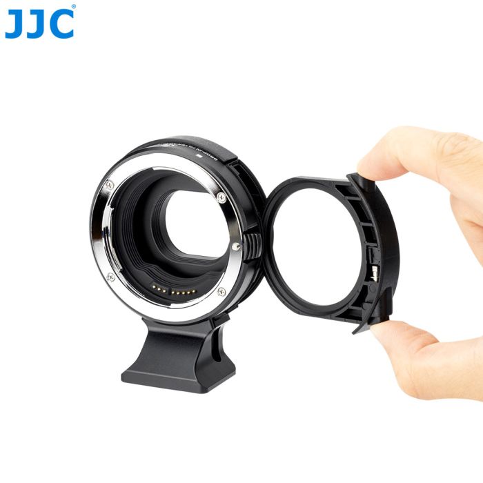 Адаптер (перехідник) автофокусний JJC (CA-EF_EFM_K) EF-EOS M для Canon з CPL і ND3-500 Drop-In фільтрами