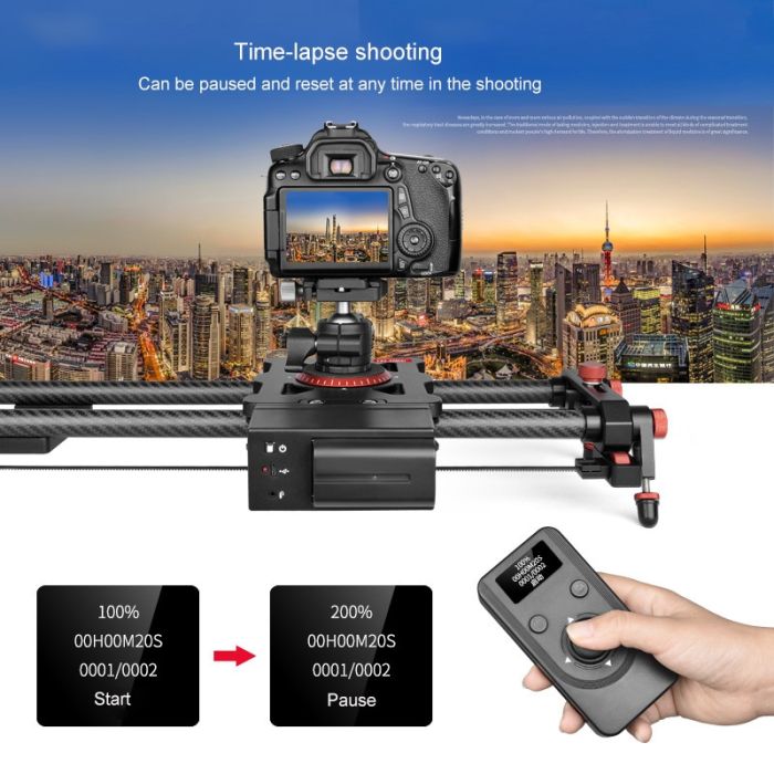 Слайдер моторизований для камер YELANGU L80RC YLG0128A (80 см) з пультом