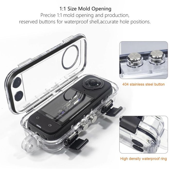 Аквабокс (водонепроникний кейс) для екшн-камери Insta360 X4 (до 40 м) тип II