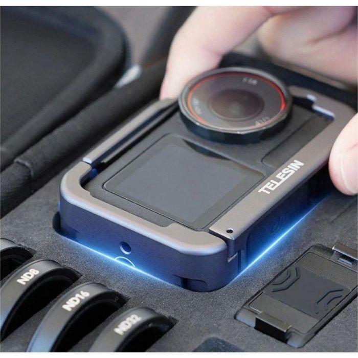 Кейс, футляр TELESIN для екшн-камер DJI OSMO Action 3, 4, 5 розмір Middel (180 x 138 x 60 мм) для (код S6-PRC-06-TDJ)