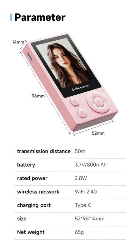 A3 Vlog Selfie Monitor — магнітний екран для селфі та стримів для задньої камери смартфона — чорний