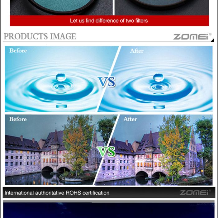 Ультратонкий захисний світлофільтр ZOMEI 77 мм з мультипросвітленням MC UV - Slim