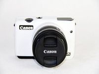 Захисний силіконовий чохол для фотоапаратів CANON EOS M10 - білий